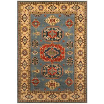 Afghan Hand-knotted Tribal Kazak Wool Rug (6'2 x 9'1)