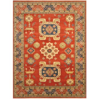Afghan Hand-knotted Kazak Wool Rug (10' x 13'8)