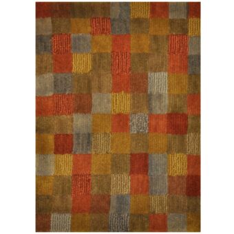 Indo Hand-knotted Tibetan Wool Rug (1'10 x 2'6)
