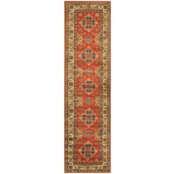 Afghan Hand-knotted Tribal Kazak Wool Rug (2'7 x 10')