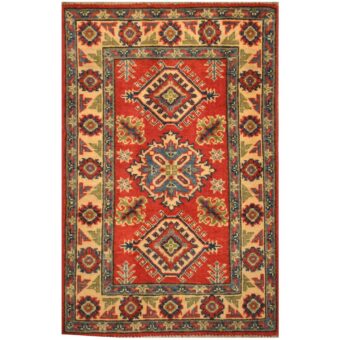 Afghan Hand-knotted Tribal Kazak Wool Rug (2' x 3')