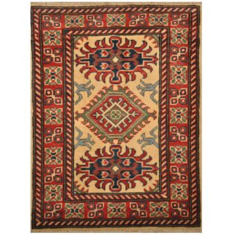 Afghan Hand-knotted Tribal Kazak Wool Rug (2' x 3')