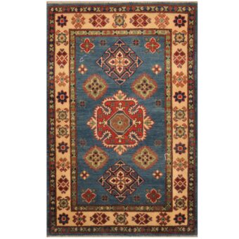 Afghan Hand-knotted Tribal Kazak Wool Rug (2'8 x 4')