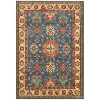 Afghan Hand-knotted Tribal Kazak Wool Rug (5'7 x 8'2)