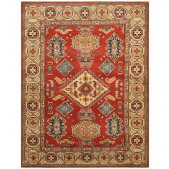 Afghan Hand-knotted Tribal Kazak Wool Rug (5'2 x 6'8)