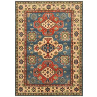 Afghan Hand-knotted Tribal Kazak Wool Rug (5' x 8')