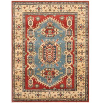 Afghan Hand-knotted Tribal Kazak Wool Rug (5'2 x 6'8)