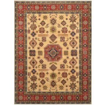 Afghan Hand-knotted Tribal Kazak Wool Rug (9' x 12'2)
