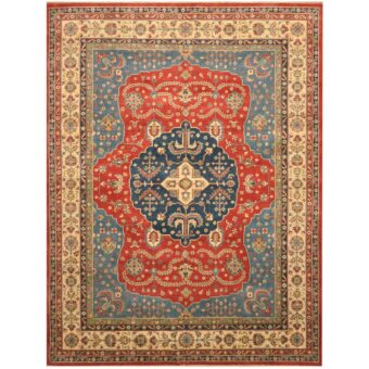 Afghan Hand-knotted Tribal Kazak Wool Rug (9' x 11'10)