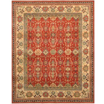 Afghan Hand-knotted Tribal Kazak Wool Rug (8' x 9'9)