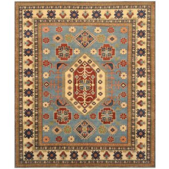 Afghan Hand-knotted Tribal Kazak Wool Rug (8'2 x 9'8)