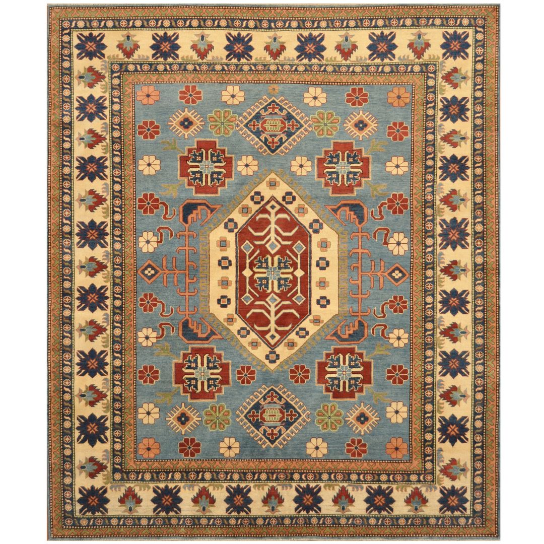 Afghan Hand-knotted Tribal Kazak Wool Rug (8'2 x 9'8)