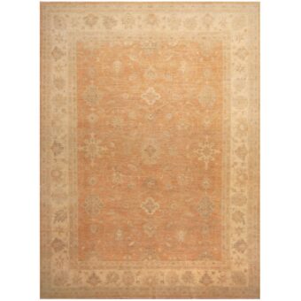 Afghan Hand-knotted Vegetable Dye Oushak Wool Rug (9'6 x 13')