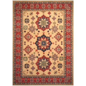 Afghan Hand-knotted Vegetable Dye Kazak Wool Rug (10' x 14')