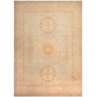 Afghan Hand-knotted Vegetable Dye Khotan Wool Rug (9'9 x 13'8)