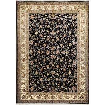 Indo Hand-knotted Kashan Wool Rug (10' x 14')