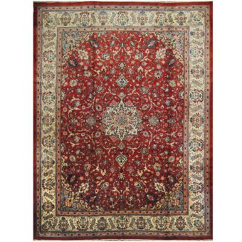 Persian Hand-knotted 1940's Antique Mahal Wool Rug (10'6 x 14'1)