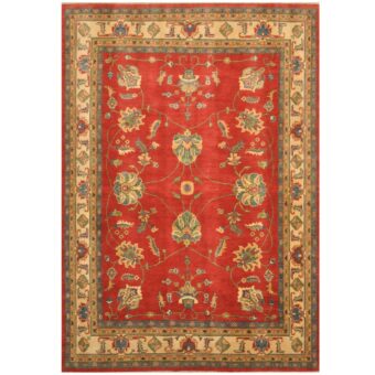 Indo Hand-knotted Tribal Kazak Wool Rug (6'5 x 9'10)