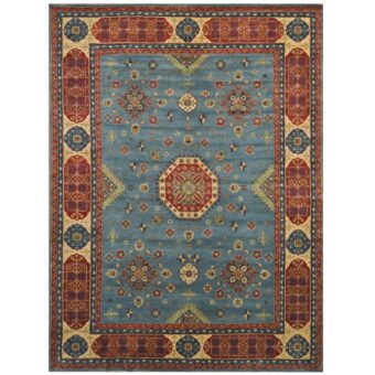 Afghan Hand-knotted Tribal Kazak Wool Rug (10' x 13'10)