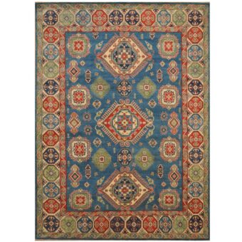 Afghan Hand-knotted Tribal Kazak Wool Rug (9'1 x 12'7)