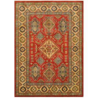 Afghan Hand-knotted Tribal Kazak Wool Rug (5'7 x 7'9)