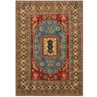 Afghan Hand-knotted Tribal Kazak Wool Rug (5'6 x 7'10)