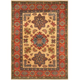 Afghan Hand-knotted Tribal Kazak Wool Rug (5' x 6'10)