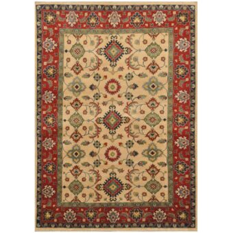 Afghan Hand-knotted Tribal Kazak Wool Rug (4'10 x 6'10)