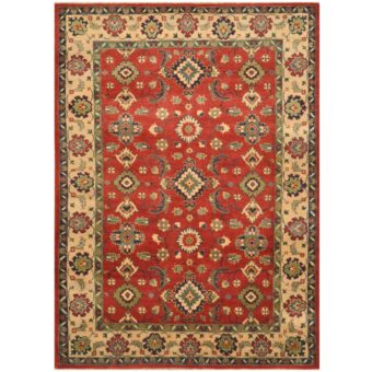 Afghan Hand-knotted Tribal Kazak Wool Rug (5' x 6'10)