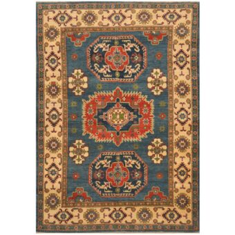 Afghan Hand-knotted Tribal Kazak Wool Rug (4'10 x 7')