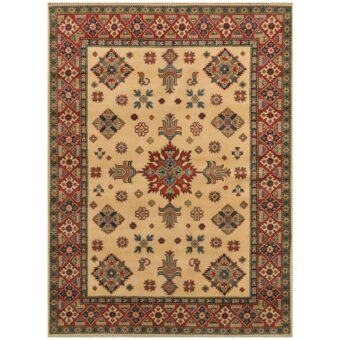 Afghan Hand-knotted Tribal Kazak Wool Rug (5' x 6'10)
