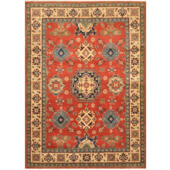 Afghan Hand-knotted Tribal Kazak Wool Rug (5'2 x 7')