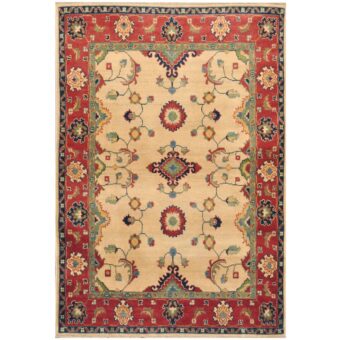 Afghan Hand-knotted Tribal Kazak Wool Rug (4'1 x 5'10)