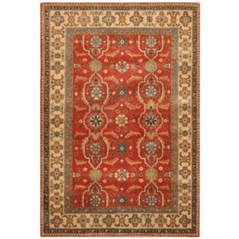 Afghan Hand-knotted Tribal Kazak Wool Rug (4' x 6')