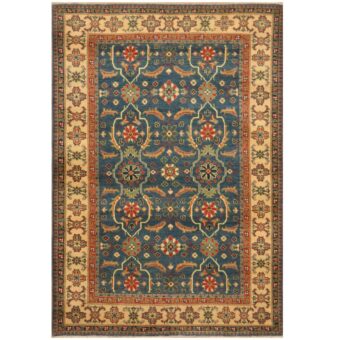 Afghan Hand-knotted Tribal Kazak Wool Rug (4' x 6')