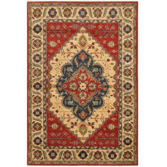 Afghan Hand-knotted Tribal Kazak Wool Rug (4' x 6')