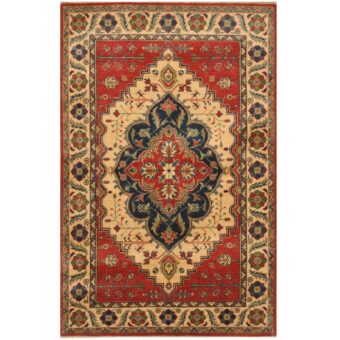 Afghan Hand-knotted Tribal Kazak Wool Rug (4' x 6'3)