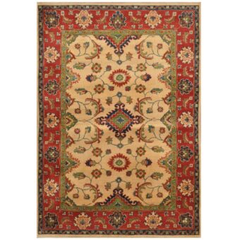 Afghan Hand-knotted Tribal Kazak Wool Rug (4' x 6')