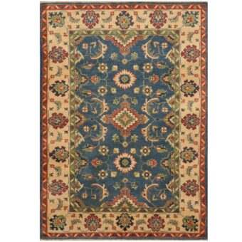 Afghan Hand-knotted Tribal Kazak Wool Rug (4' x 5'9)