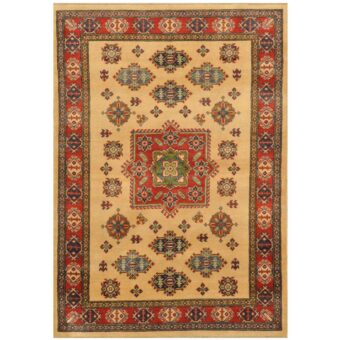 Afghan Hand-knotted Tribal Kazak Wool Rug (4'1 x 5'10)