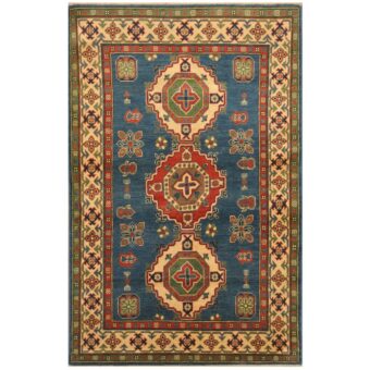 Afghan Hand-knotted Tribal Kazak Wool Rug (3'10 x 6')