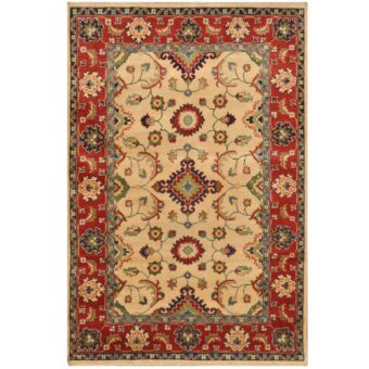 Afghan Hand-knotted Tribal Kazak Wool Rug (3'10 x 6')