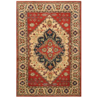 Afghan Hand-knotted Tribal Kazak Wool Rug (4' x 5'10)