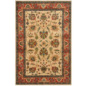 Afghan Hand-knotted Tribal Kazak Wool Rug (4' x 6')