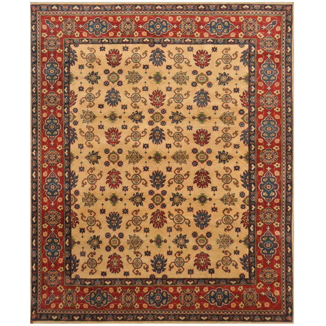 Afghan Hand-knotted Tribal Kazak Wool Rug (8'2 x 9'10)