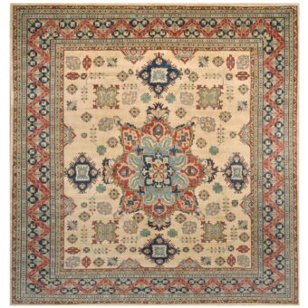 Afghan Hand-knotted Tribal Kazak Wool Rug (13'5 x 13'5)