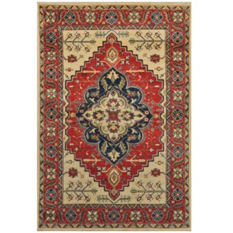 Afghan Hand-knotted Tribal Kazak Wool Rug (4' x 6')