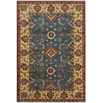 Afghan Hand-knotted Tribal Kazak Wool Rug (4' x 6'1)