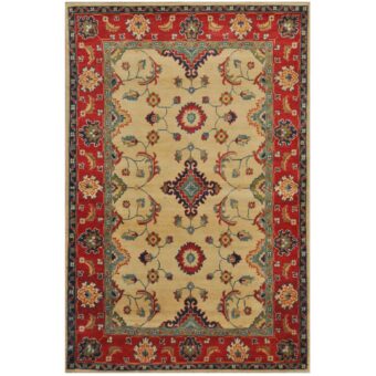 Afghan Hand-knotted Tribal Kazak Wool Rug (4'1 x 6'3)