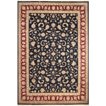Indo Hand-knotted Tabriz Wool & Silk Rug (10' x 14'3)